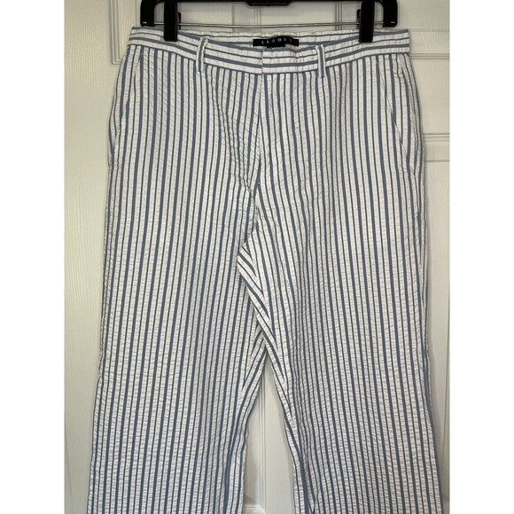 Theory Women’s Blue & White Striped Trousers With Pockets Size 30 - Picture 3 of 12
